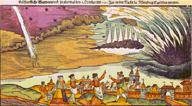 Gravure colorée de l'observation du 5 octobre