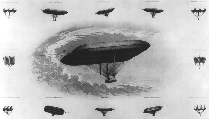 Lithographie du 1er Aereon d'Andrews