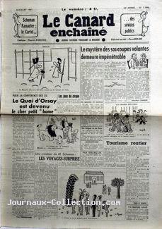Le Canard Encha&icirc;n&eacute; n&deg; 1394 du 9 juillet, pour qui Le myst&egrave;re des soucoupes volantes demeure imp&eacute;n&eacute;trable