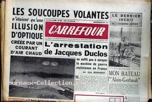 Carrefour n&deg; 404 du 11 avril, indique que Les soucoupes volantes n'&eacute;taient qu'une illusion d'optique cr&eacute;&eacute;e par un courant d'air chaud