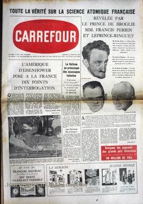 Carrefour n&deg; 426 du 12 novembre, indique que Le Vatican se pr&eacute;occupe des soucoupes volantes