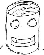 La t&ecirc;te du personnage rem&eacute;mor&eacute; par monsieur D.