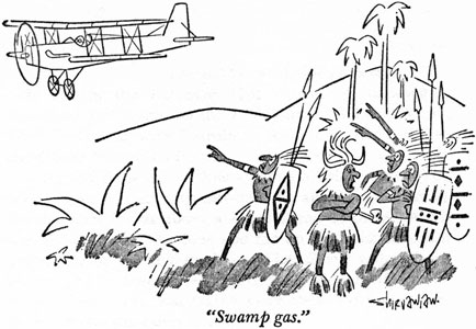 Dessin satyrique de 1966 sur l'affaire du gaz des marais
