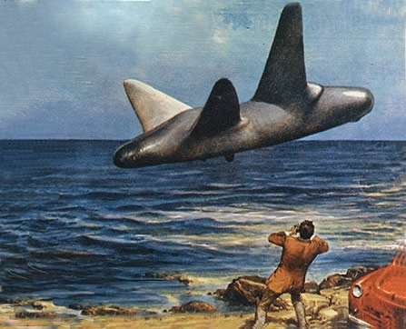 Couverture de La Domenica del Corriere du 15 avril 1962, interpr&ecirc;tant la photo comme celle d'un objet gris de grande dimension