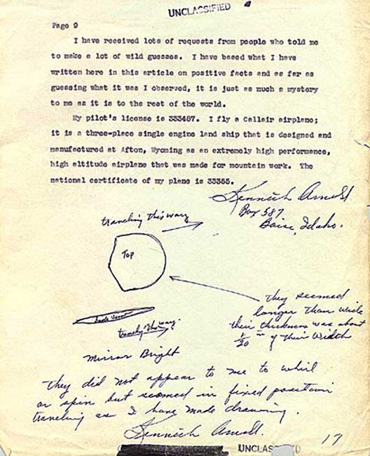 The last page of the report by Arnold