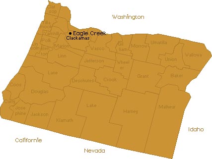 Carte de l'Oregon