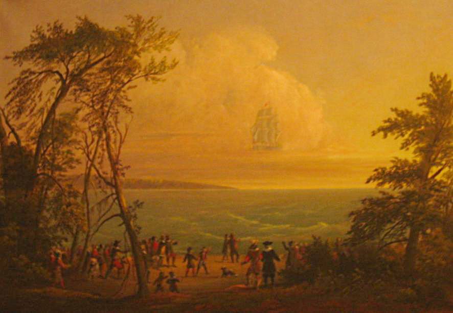 Huile dépeignant la vision du vaisseau fantôme vers 1850 s3Talbot, Jesse (1806-1879)